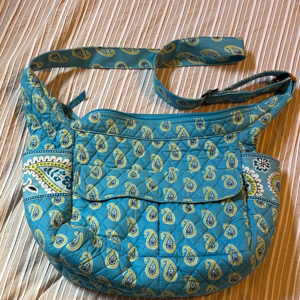 Vera Bradley Teal Paisley Shoulder Bag